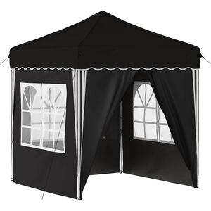 vidaXL Pop-up Partyt&auml;lt 195 x 195 x 245 cm Svart Oxford Tyg