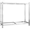 vidaXL D&auml;ckst&auml;ll 2 hyllplan silver 110x40x110 cm st&aring;l