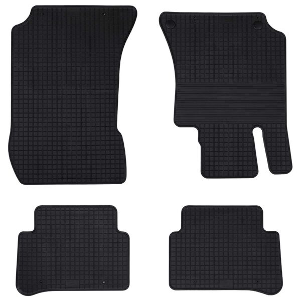 vidaXL Bilmatta 4 pcs Svart Passar MERCEDES E 2009-2016 Gummi