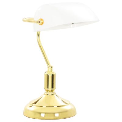 vidaXL Bordslampa 40 W vit och guld