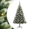 vidaXL Konstgjord g&aring;ngj&auml;rnsjulgran med flockad sn&ouml; 150 LED-lampor