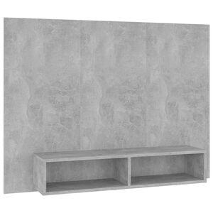 vidaXL V&auml;ggmonterat tv-sk&aring;p betonggr&aring; 120x23,5x90 cm konstruerat tr&auml;