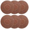 vidaXL Sj&ouml;havsn&auml;tst&auml;llen 6 pcs Brun &Oslash; 30 cm 100% Sj&ouml;gr&auml;s
