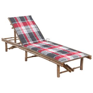 vidaXL Sols&auml;ng med dyna bambu