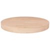 vidaXL Rund bordsskiva &Oslash;40x4 cm obehandlad massiv ek
