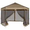 vidaXL Pop-Up t&auml;lt sexkantigt med sidov&auml;ggar 3,6x3,1 m taupe 220g/m&sup2;