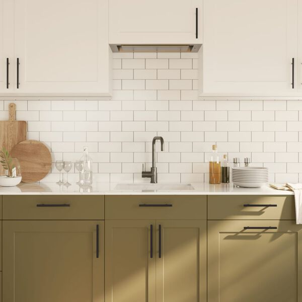 vidaXL Skåphandtag 10 st svart 128 mm rostfritt stål