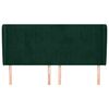 vidaXL S&auml;nggavel med kanter m&ouml;rkgr&ouml;n 203x23x118/128 cm sammet