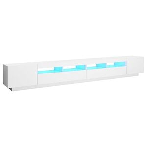vidaXL TV-b&auml;nk med LED-belysning vit 300x35x40 cm