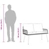 vidaXL Trädgårdsbänk med kudde Brun 114 x 64 x 78cm Metall