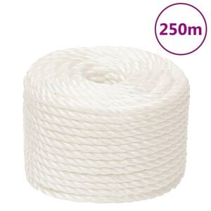 vidaXL Rep vit 10 mm 250 m polypropylen