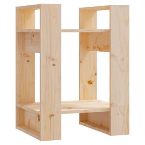 vidaXL Bokhylla/rumsavdelare 41x35x57 cm massiv furu