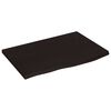 vidaXL Bordsskiva m&ouml;rkbrun 60x40x2 cm behandlad massiv ek