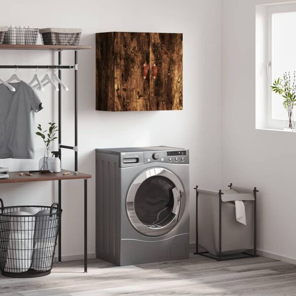 vidaXL V&auml;ggsk&aring;p r&ouml;kf&auml;rgad ek 60x31x60 cm konstruerat tr&auml;