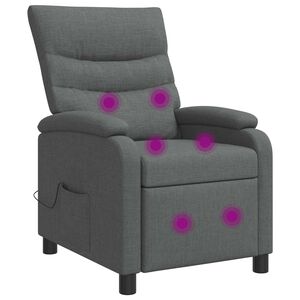 vidaXL Massagef&aring;t&ouml;lj M&ouml;rkgr&aring; Tyg