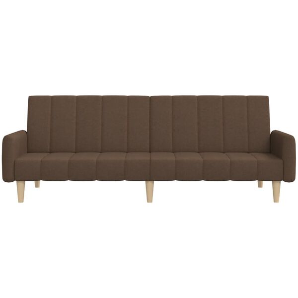 vidaXL B&auml;ddsoffa 2-sits brun tyg