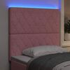 vidaXL LED huvuddyna med LED -remsljus Rosa 100 cm Polyester