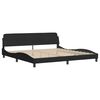 vidaXL Bed Frame with LED without Mattress Black 200x200 cm Fabric