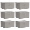 vidaXL F&ouml;rvaringsl&aring;da 6 st Non-woven tyg 50 x 30 x 25 cm 37,5 L Gr&aring;