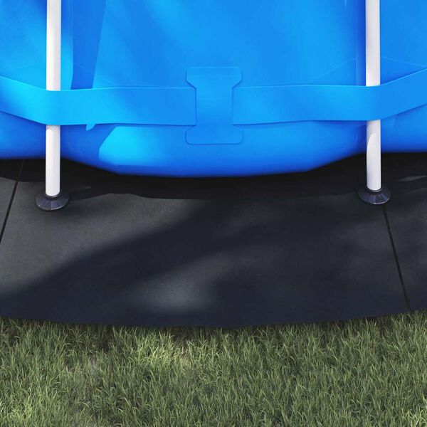 vidaXL Bottenmatta för pool Svart Ø 550 cm Polyester geotextil