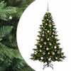 vidaXL Konstgjord julgran med julkulor 120 cm 150 LED-lampor Varmvit
