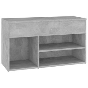 vidaXL Skob&auml;nk betonggr&aring; 80x30x45 cm konstruerat tr&auml;