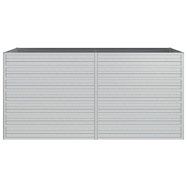 vidaXL Odlingsl&aring;da upph&ouml;jd galvaniserat st&aring;l 160x80x77 cm silver