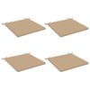 vidaXL 4-delade Sittdynor SOEST 4 st 100% Polyester Sand