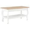 vidaXL Soffbord vit och brun 87,5x42x44 cm massiv furu