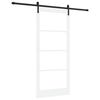 vidaXL Skjutd&ouml;rr ORKDAL Vit 93 x 211 cm Massivt talltr&auml; och glas