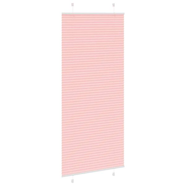 vidaXL Plisserad persienn rosa 85x200 cm tyg bredd 84,4 cm polyester