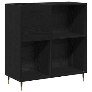 vidaXL Skivsk&aring;p Svart Ek 85 x 38 x 89 cm Konstruerat tr&auml;
