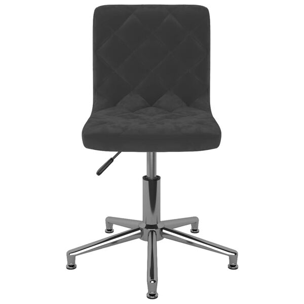 vidaXL Snurrbara matstolar 4 st svart sammet