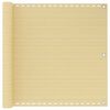 vidaXL Balkongsk&auml;rm beige 90x500 cm HDPE