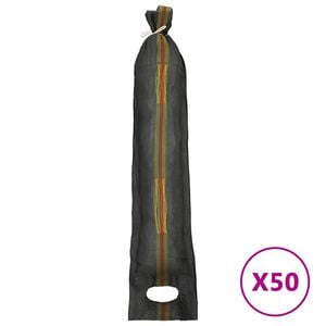 vidaXL Sands&auml;ckar 50 st m&ouml;rkgr&ouml;n 103x25 cm HDPE
