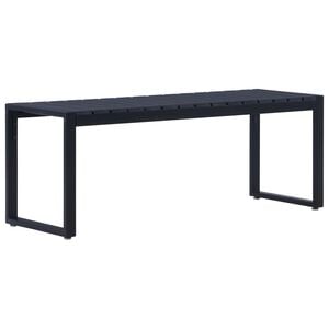 vidaXL Tr&auml;dg&aring;rdsb&auml;nk 120,5 cm PS-skiva svart
