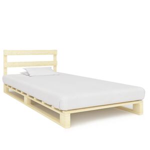 vidaXL Palls&auml;ng utan madrass massiv furu 90x200 cm