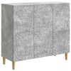 vidaXL Sideboard Betonggr&aring; 89 x 34,5 x 80 cm Konstruerat tr&auml;