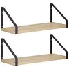 vidaXL V&auml;gg hyllor 2 st Sonoma-ek 40 x 16 x 15,5 cm