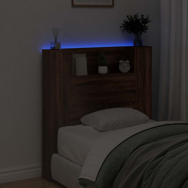 vidaXL Huvudgavel Brun Ek 100 x 16,5 x 103,5 cm Konstruerat tr&auml;