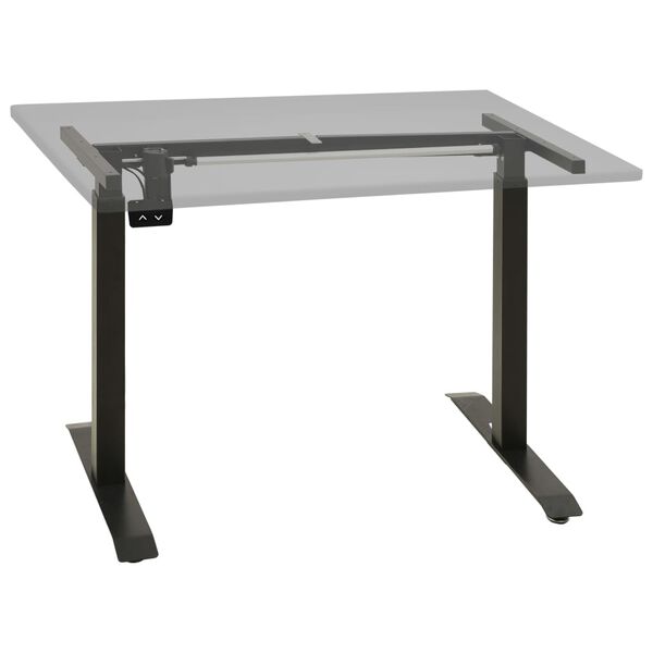 vidaXL Justerbar skrivbordsram med en motor svart