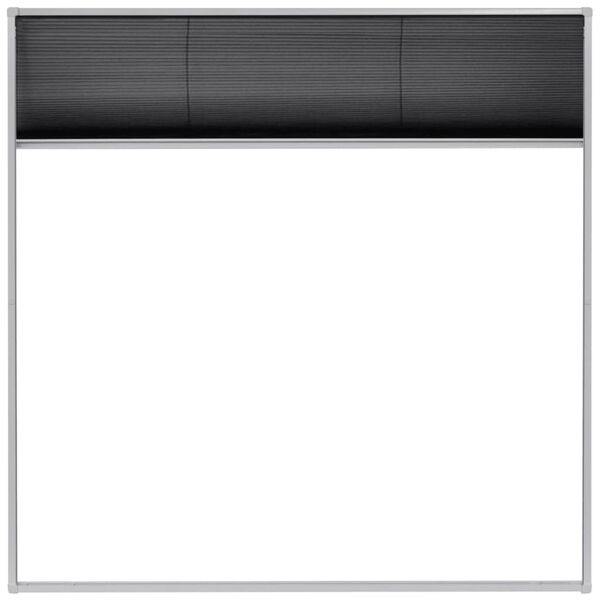 vidaXL Plisserat insektsn&auml;t f&ouml;r f&ouml;nster 120x120 cm aluminium