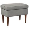 vidaXL Fotpall Ljusgr&aring; 55 x 35 x 41 cm Sammet