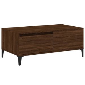vidaXL Soffbord brun ek 90x50x36,5 cm konstruerat tr&auml;