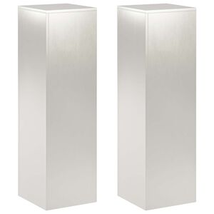 vidaXL V&auml;xtst&auml;ll 2 pcs Silver 30 x 30 x 100 cm St&aring;l