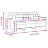 vidaXL 3-sitssoffa med prydnadskuddar vinr&ouml;d 180 cm sammet