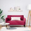 vidaXL Loveseat soffa vinröd 109 cm sammet