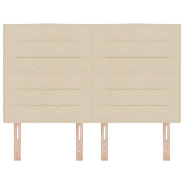 vidaXL Huvudgavel med huvudgavel Kr&auml;m 144 cm Konstl&auml;der