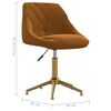 vidaXL Snurrbara matstolar 4 st brun sammet