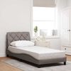 vidaXL Bed Frame without Mattress Taupe 80x200 cm Fabric